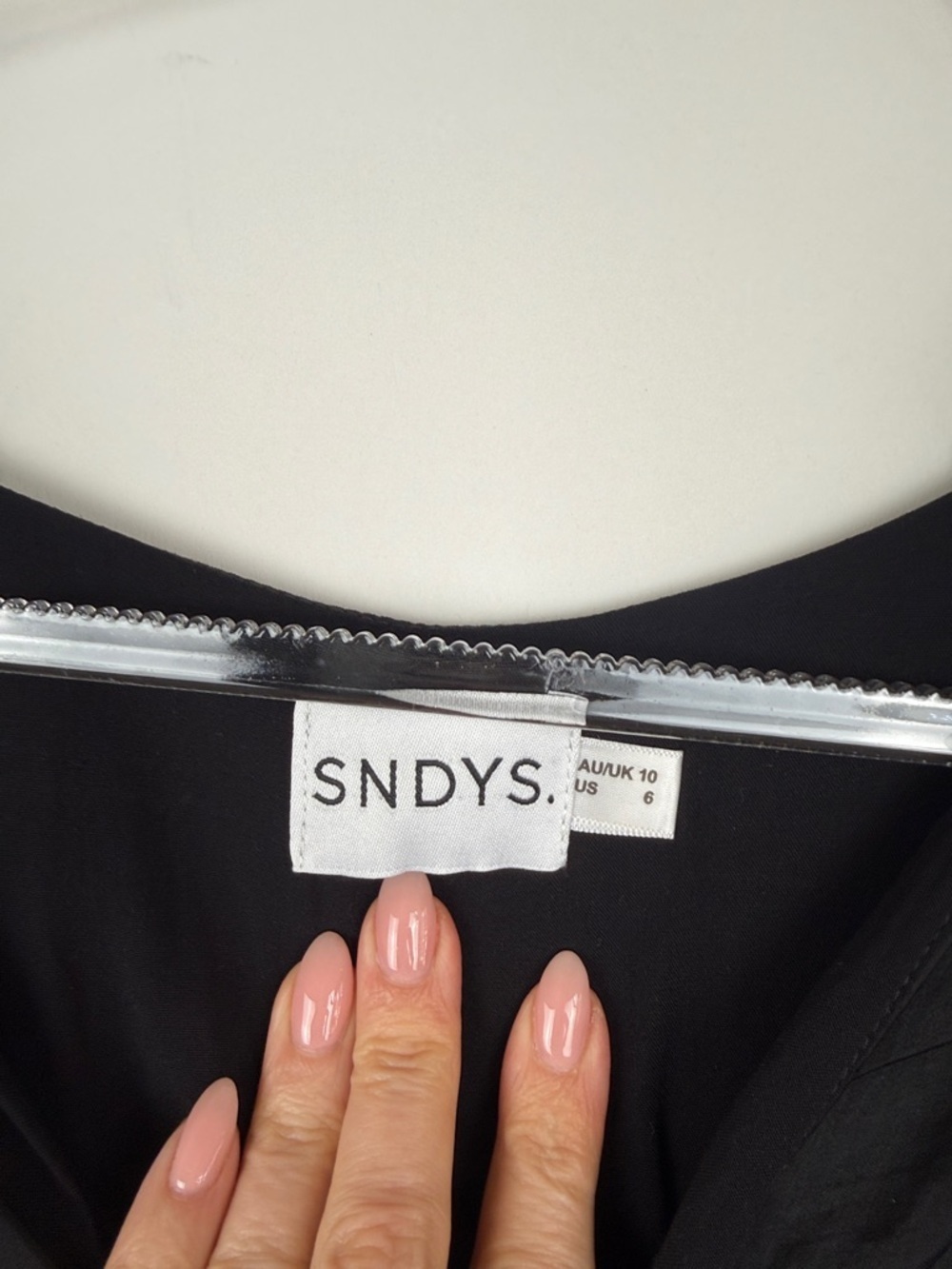 SNDYS x Revolve Pluto Tie Front Cut Out Jumpsuit in Black Sateen Size 6 - Picture 8 of 11